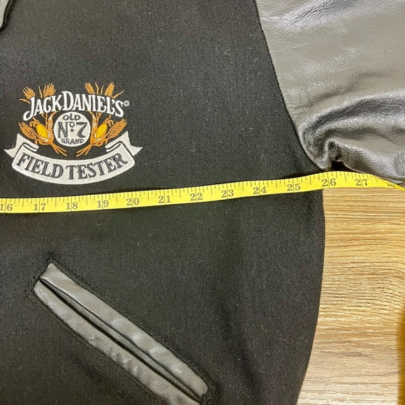 Vintage Jack Daniels Field Tester Varsity Jacket Steer Brand Wool/Leather Sz M - Picture 11 of 15